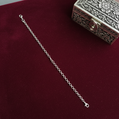 925 SILVER POLISH NECKLACE BACK CHAIN - WITH FISH HOOK