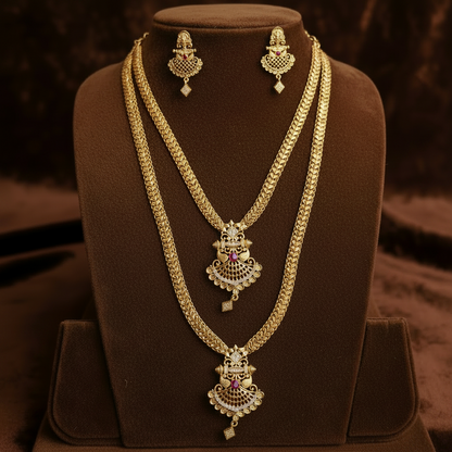 MICRO GOLD BAKTHI JEWELLERY SET COMBO