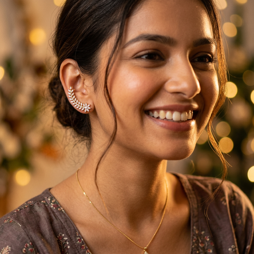 DIAMOND TARA EARCUFF EARRINGS
