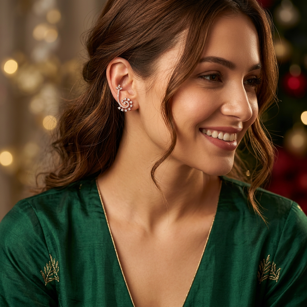 DIAMOND AARAL EARCUFF EARRINGS