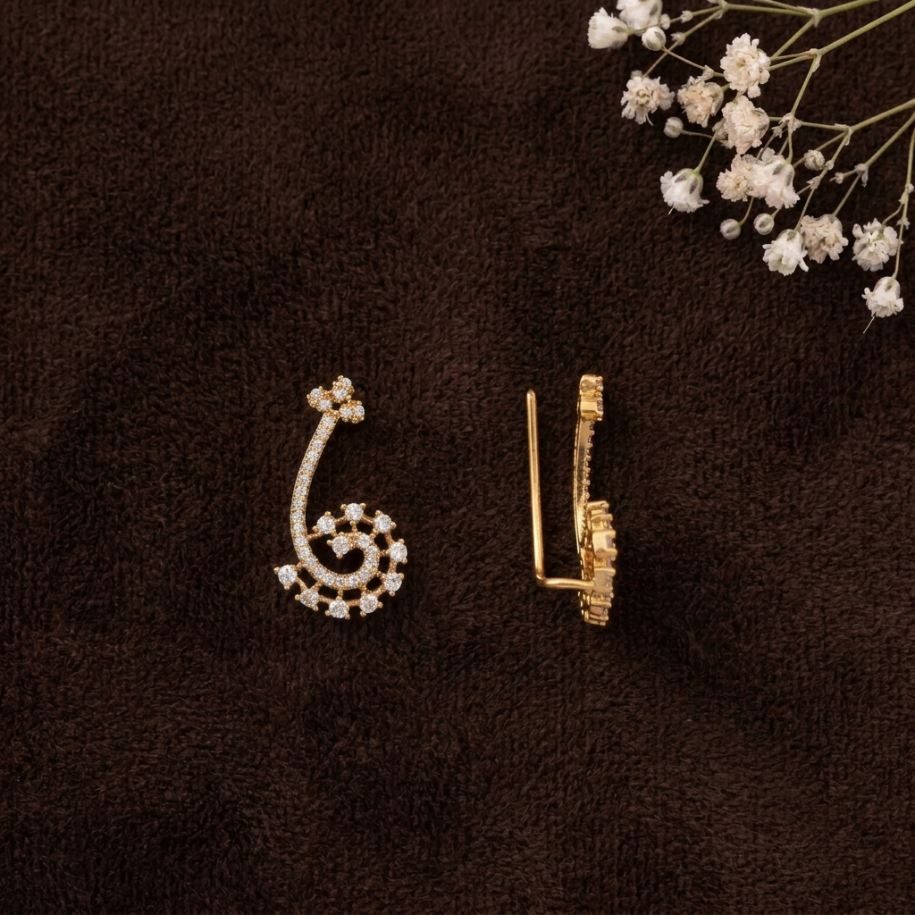 DIAMOND AARAL EARCUFF EARRINGS