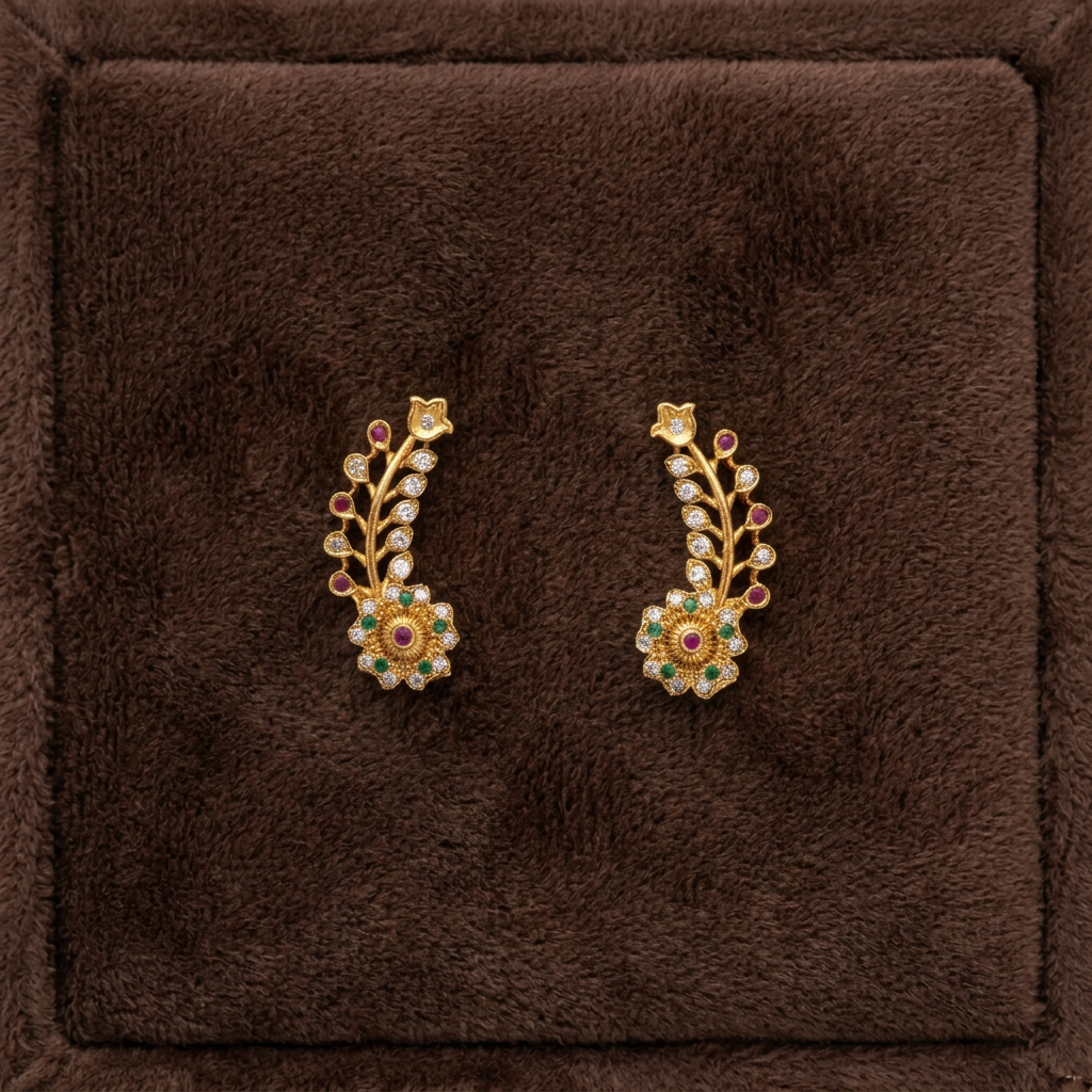 MULTICOLOR RASHI EARCUFF EARRINGS