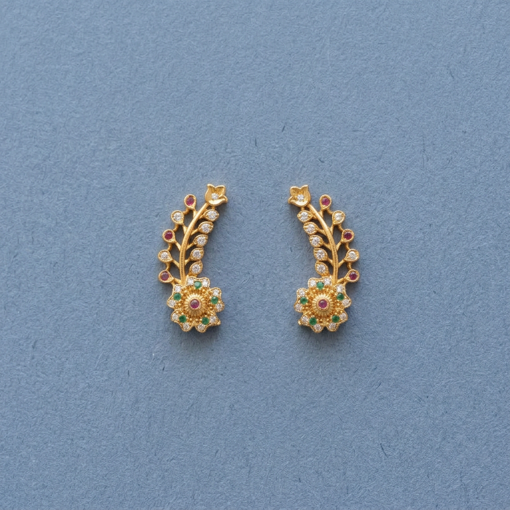 MULTICOLOR RASHI EARCUFF EARRINGS