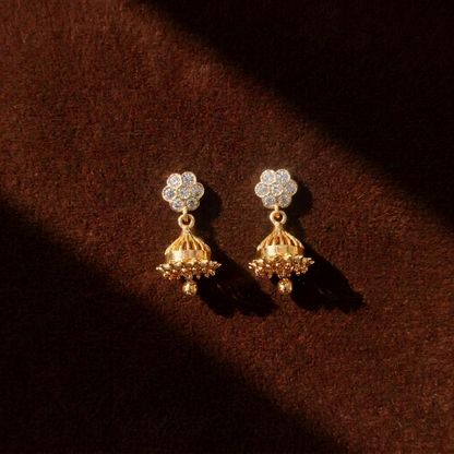 DIAMOND NITHILA IMPON JHUMKI EARRINGS