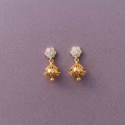 DIAMOND NITHILA IMPON JHUMKI EARRINGS