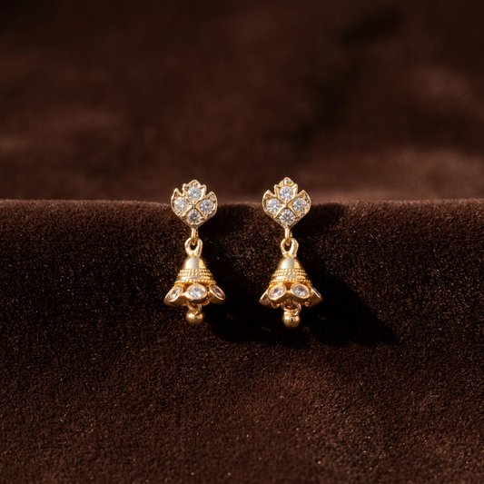DIAMOND PONMALAR IMPON JHUMKI EARRINGS