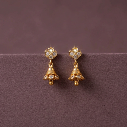 DIAMOND PONMALAR IMPON JHUMKI EARRINGS