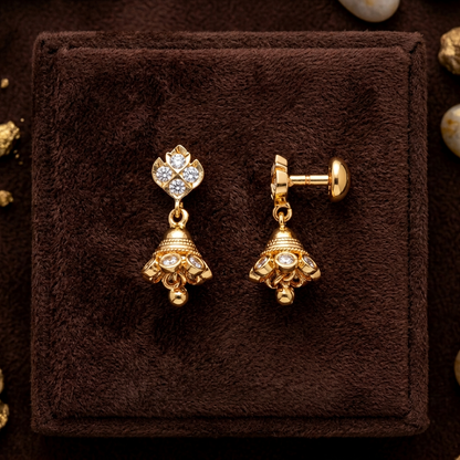 DIAMOND PONMALAR IMPON JHUMKI EARRINGS