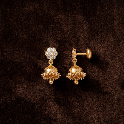 DIAMOND NITHILA IMPON JHUMKI EARRINGS