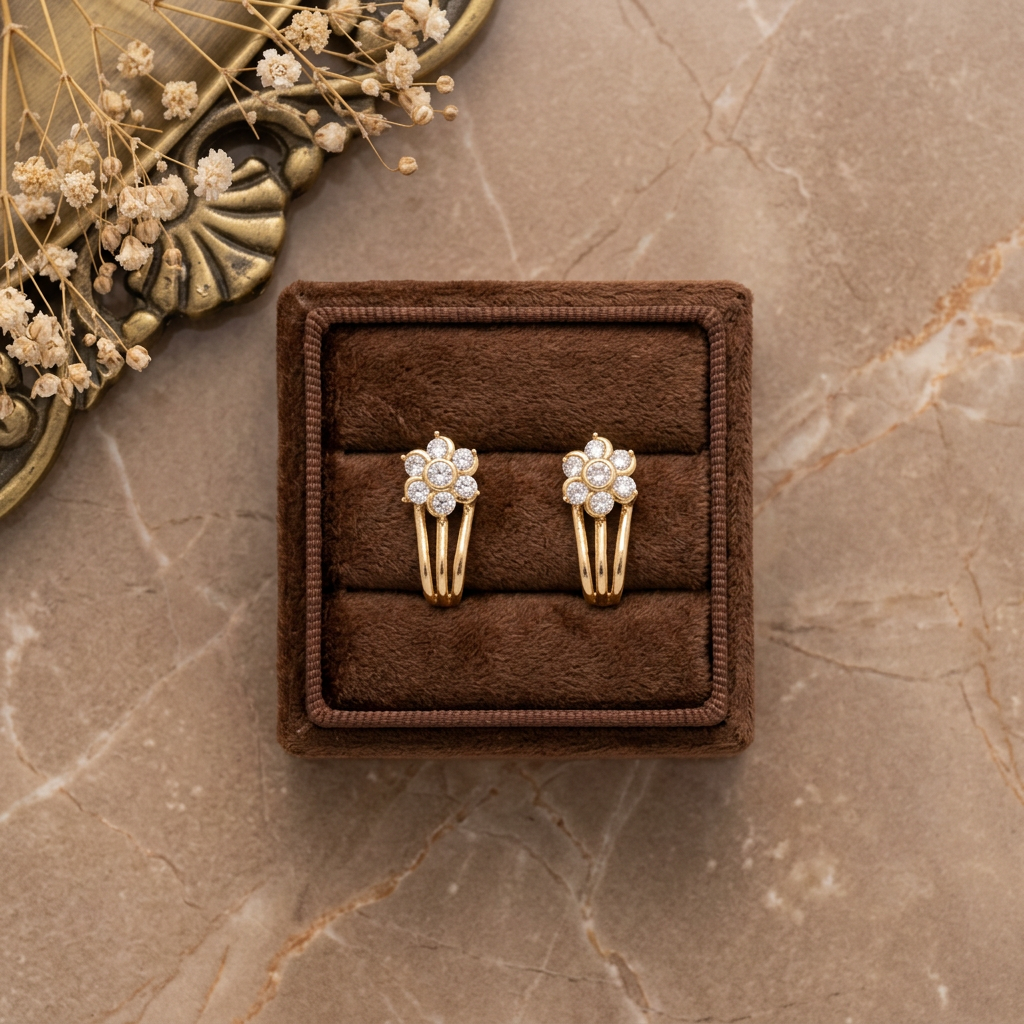 DIAMOND MINA STUD EARRINGS