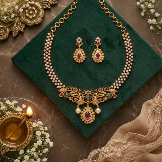 MULTICOLOR PARNIKA JEWELLERY SET
