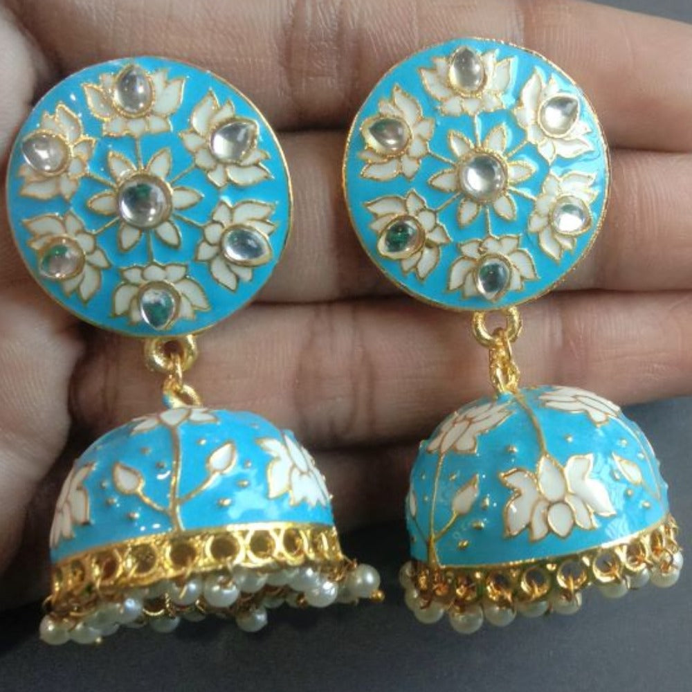 Blue jhumki for girls