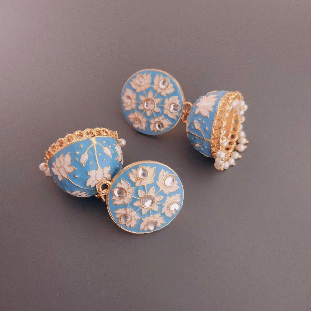 Blue jhumki for girls