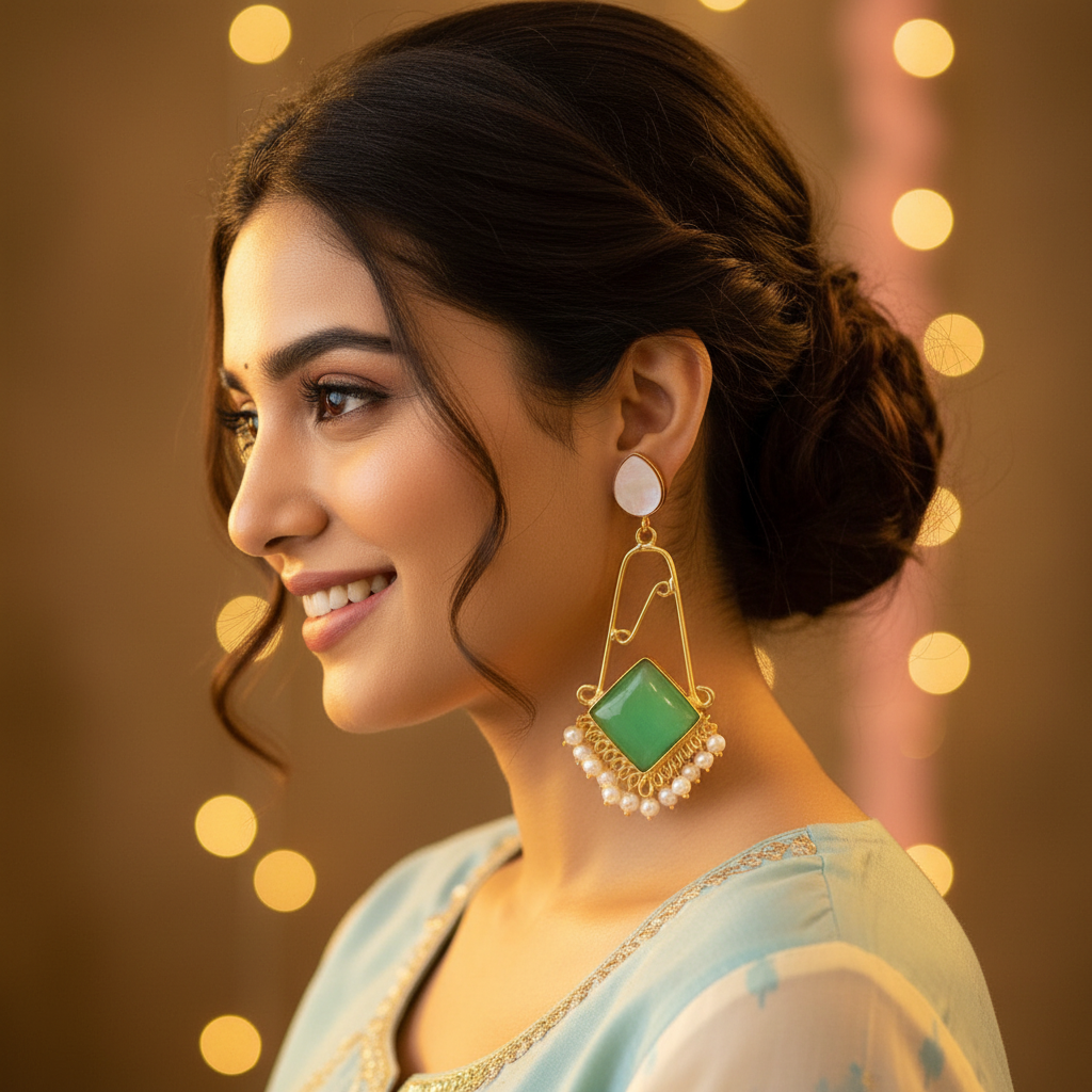 MINT AJITHA STONE EARRINGS