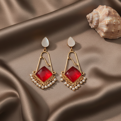 RUBY AJITHA STONE EARRINGS