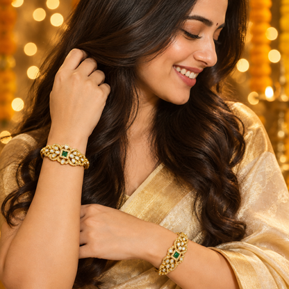 EMERALD AMARJAA ZIRCONIA BANGLES