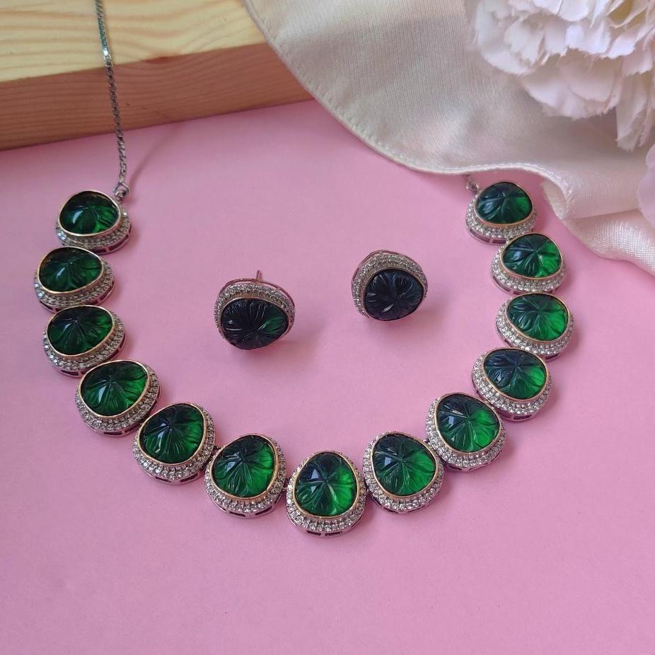 EMERALD SAMANTHA ZIRCONIA JEWELLERY SET