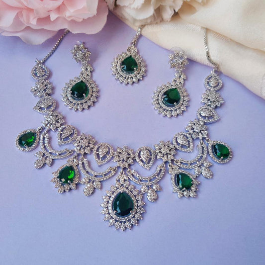 EMERALD CINDY ZIRCONIA JEWELLERY SET