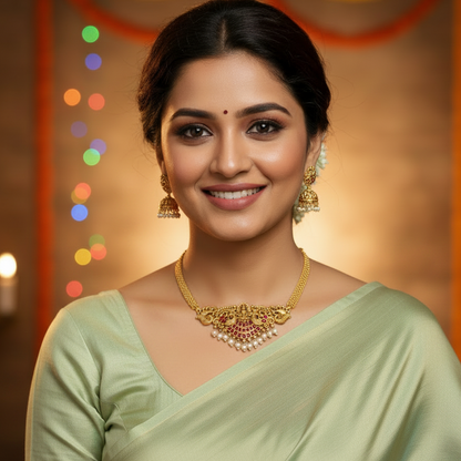 RUBY RAJI TEMPLE JEWELLERY SET