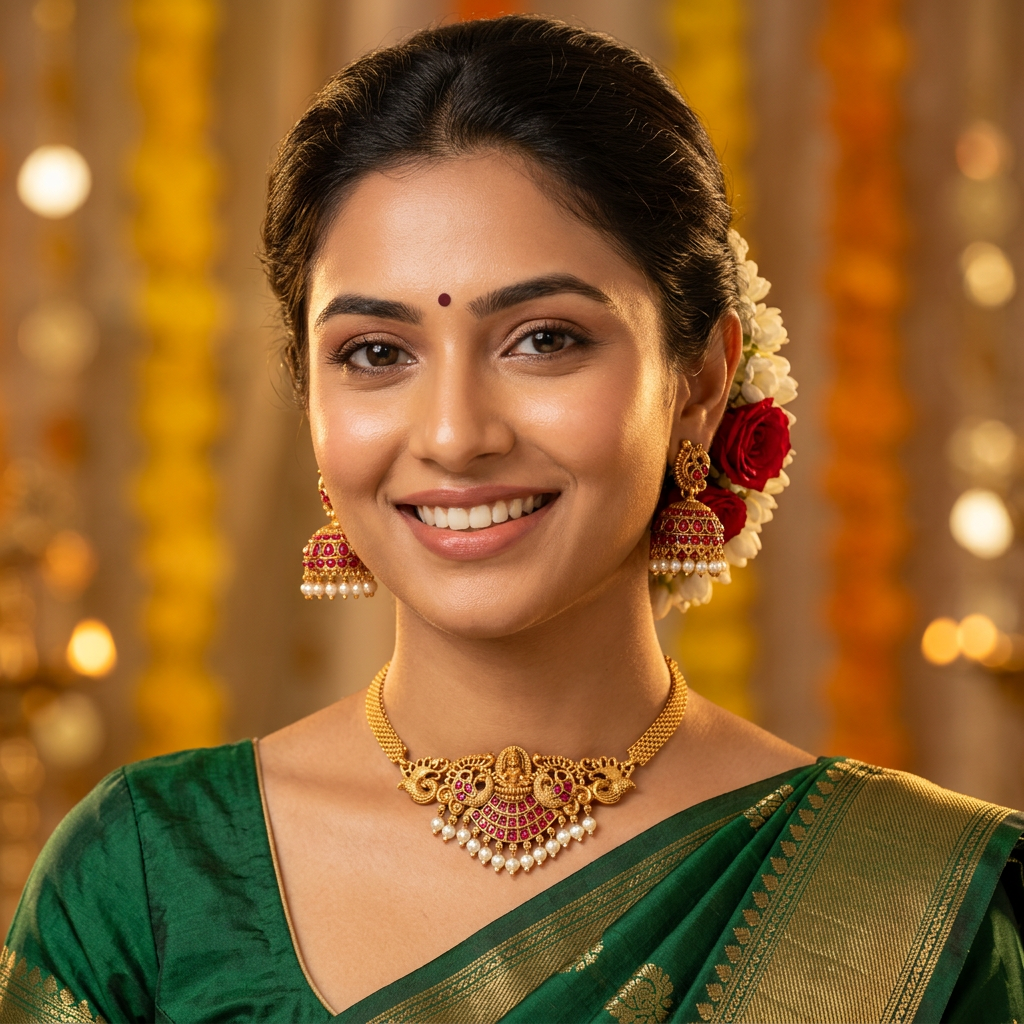 RUBY RAJI TEMPLE JEWELLERY SET