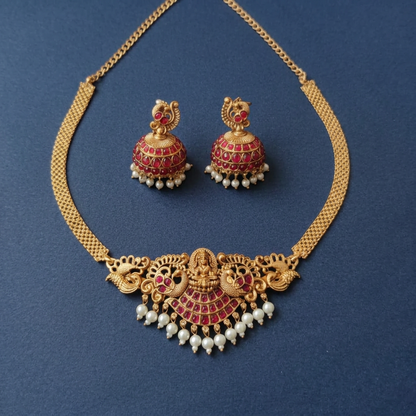 RUBY RAJI TEMPLE JEWELLERY SET