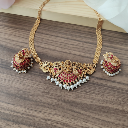 RUBY RAJI TEMPLE JEWELLERY SET