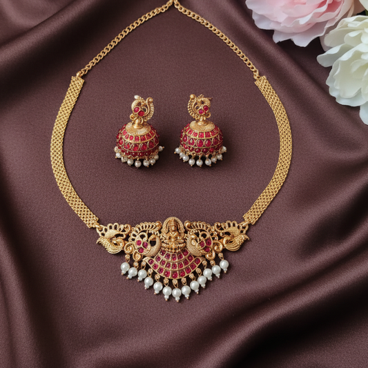 RUBY RAJI TEMPLE JEWELLERY SET