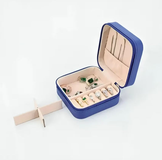 ROYAL BLUE TRAVEL JEWELLERY BOX