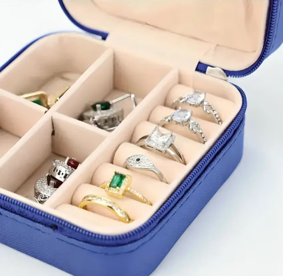 ROYAL BLUE TRAVEL JEWELLERY BOX