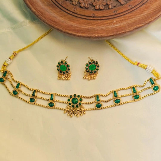 EMERALD PALAKA JEWELLERY SET