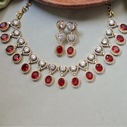 RUBY SRIRA ZIRCONIA JEWELLERY SET