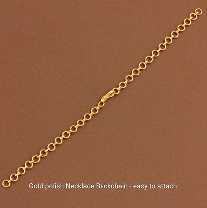 18K GOLD POLISH NECKLACE BACK CHAIN - WITHOUT FISH HOOK