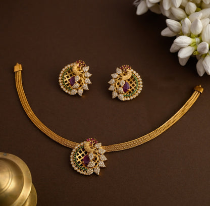 MULTICOLOR AMIYA TEMPLE JEWELLERY SET