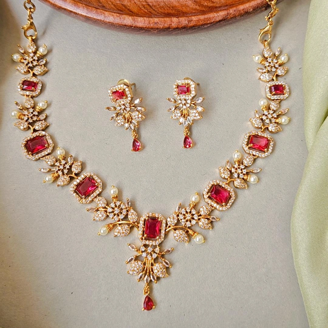 RUBY CHRISTA ZIRCONIA JEWELLERY SET