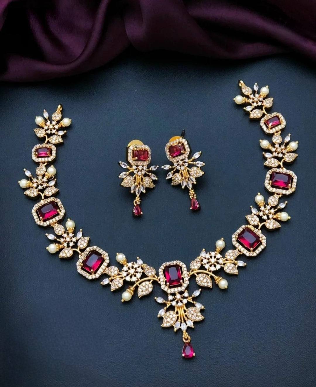 RUBY CHRISTA ZIRCONIA JEWELLERY SET
