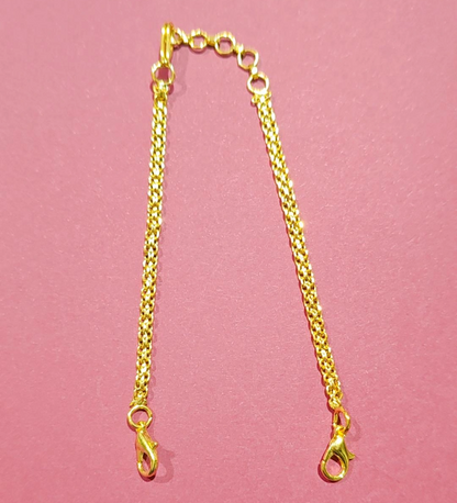18K GOLD POLISH PRIYADARSHANI NECKLACE BACK CHAIN - WITH FISH HOOK
