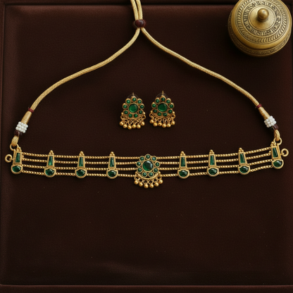EMERALD PALAKA JEWELLERY SET
