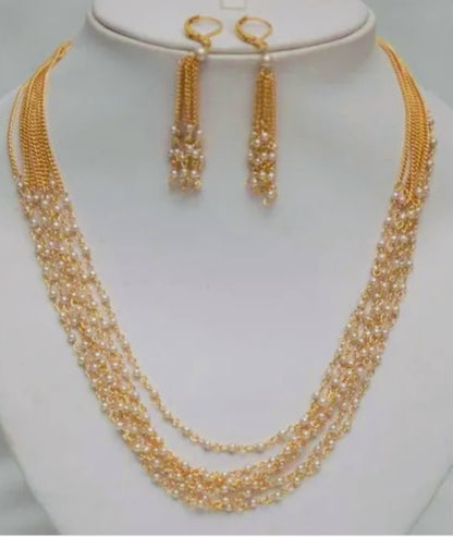 GOLDEN REHMAT PEARL JEWELLERY SET