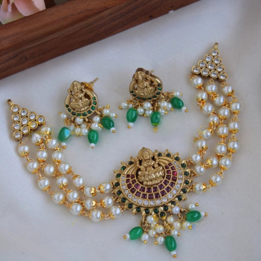 MULTICOLOR HANIYA PEARL JEWELLERY SET