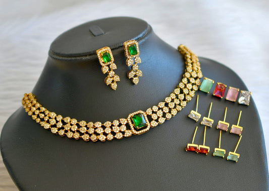 MALEENA COLOR CHANGEABLE ZIRCONIA JEWELLERY SET
