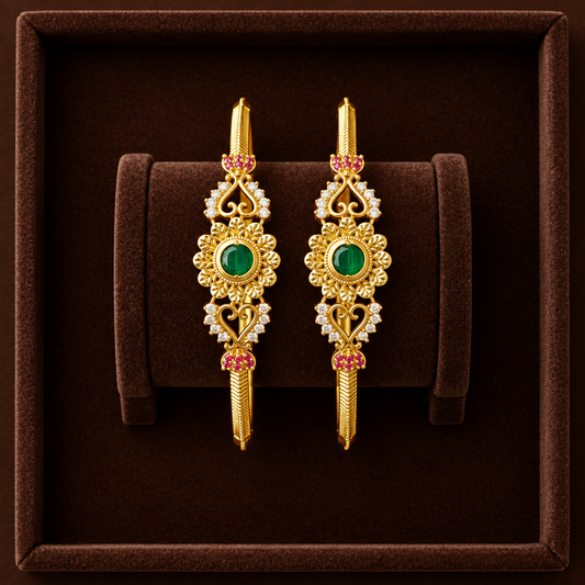 EMERALD MUGAPPU NAGAS BANGLES