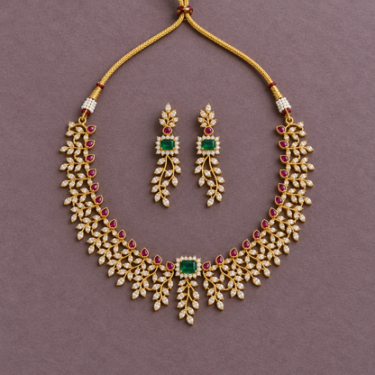 MULTICOLOR NIDHI ZIRCONIA JEWELLERY SET