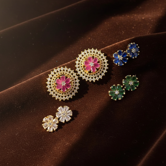 COLOR CHANGEABLE BINA STUD EARRINGS