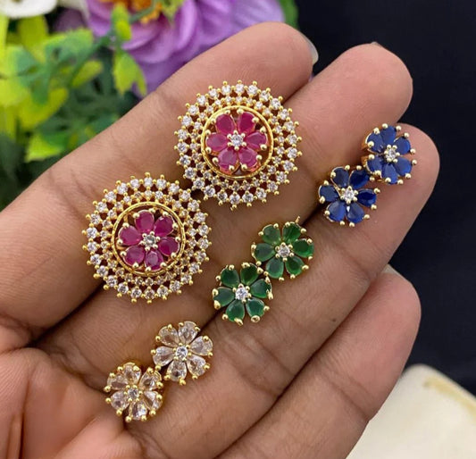COLOR CHANGEABLE BINA STUD EARRINGS