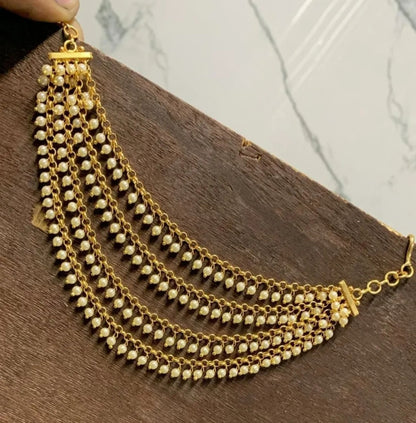 PREMIUM FOUR LAYER HANGING PEARL EAR CHAIN