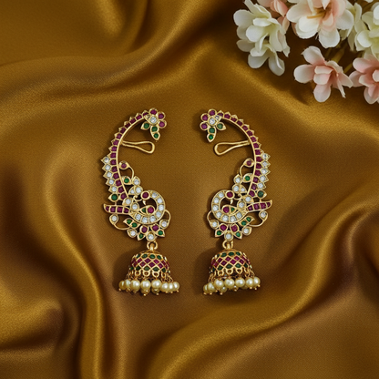 MULTICOLOR JADAU EARCUFF EARRINGS