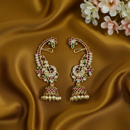 MULTICOLOR JADAU EARCUFF EARRINGS