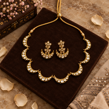 GOLDEN MOON ZIRCONIA JEWELLERY SET