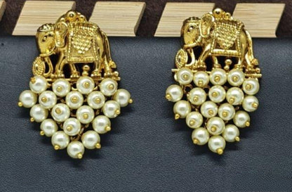 GOLDEN SHIKHA TEMPLE EARRINGS