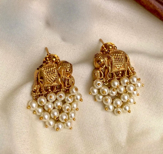 GOLDEN SHIKHA TEMPLE EARRINGS